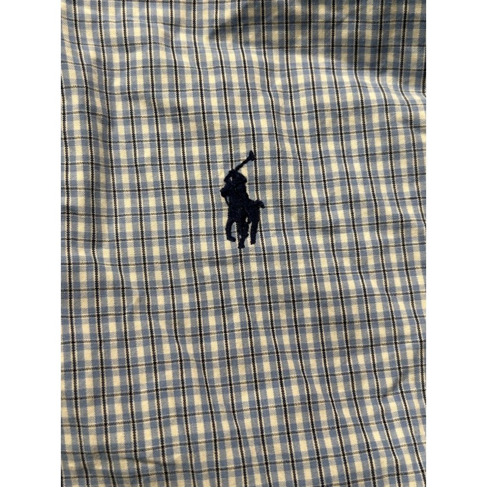 Polo Ralph Lauren Lowell Sport Mens Long Sleeve Button Down Blue Check Medium‎ - Picture 5 of 7